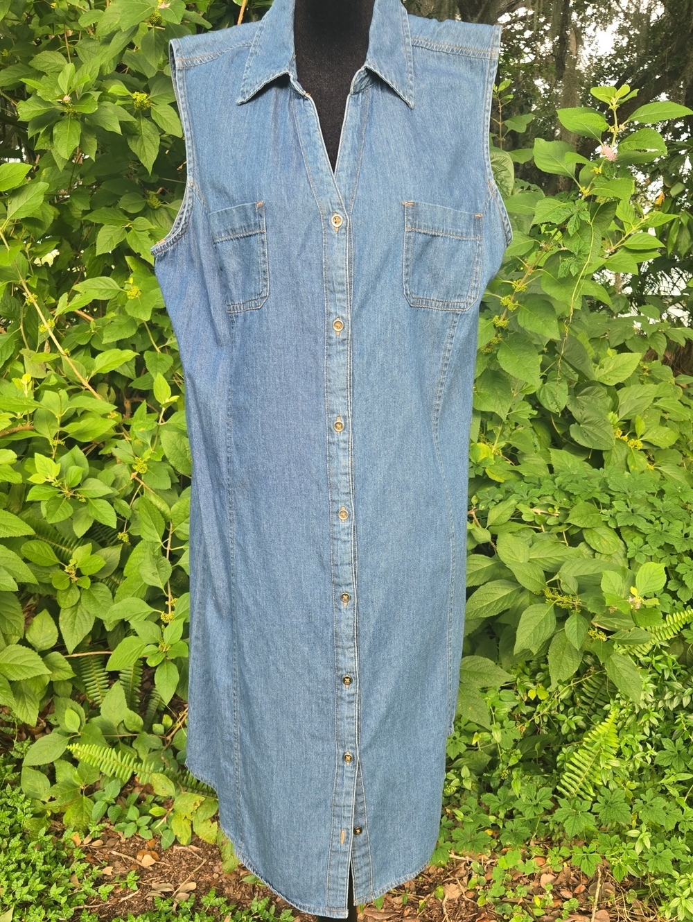Lee Riders Light Blue Denim Sleeveless Dress